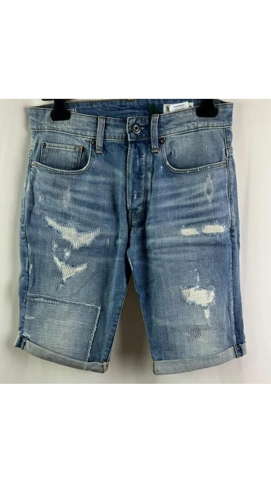 G-Star RAW Herren 3301 Shorts, Sun Faded Prussian Blue, Size 30