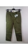 Scotch & Soda Women's Loose Trousers, Green, Size UK 14