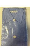 Savile Collection By Derek Rose Men's Nightshirt, Brushed Cotton, Blue, Size Small