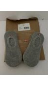 Five Danish Endurance No Show Socks, Grey, UK 3-5, 6 per pack