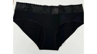 Five Bombas Women's Hipstar Brief, Black, Large