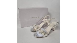 Rainbow Club Women's Bridal Shoes, Ivory Satin, Size UK 7 UK/EU 40