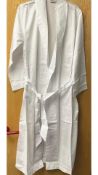 Bonsoir Women's Shawl Collar Jacquard Long Dressing Gown, White, Size S