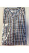 Savile Collection By Derek Rose Men's Collarless Nightshirt, Multi-coloured, Size L