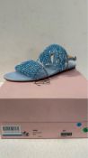 Polly Plume Women's Gigi Bling Bling Sandals, Sea, Size 41