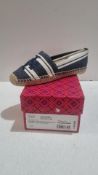 Tory Burch Women's Jacquard Espadrille, Blue Chiaro, Size US 7.5