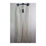 Bella Freud Cavalry Twill David Trouser, Ivory, Size 8 UK