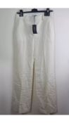 Bella Freud Cavalry Twill David Trouser, Ivory, Size 8 UK
