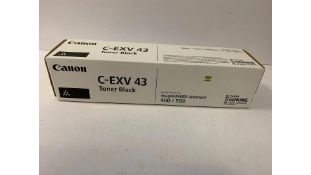 Three Canon C-EXV 43 Black Toner