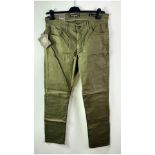 Jack of Spades Men's Jack Fit Trousers, Olive Sateen, Size W34 L34