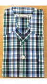 Derek Rose Savile Collection Men's Pyjamas, Blue/Green, Size S