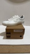 Clearweather Qualifier Leather Trainers, White/Beige, UK 8.5