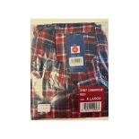 Two Champion Men's Cambridge Brushed Cotton Check Pyjamas, Red, Size XL
