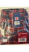 Two Champion Men's Cambridge Brushed Cotton Check Pyjamas, Red, Size XL