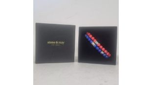 Two Stone & May Bracelet to include 1x Red and 1x Blue