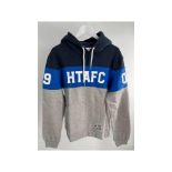 Eighteen Huddersfield Town Chapman Hooded Jumper, Navy/Grey, Medium