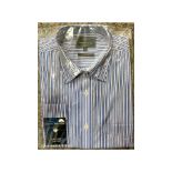 Two Woods of Shropshire Men's Easier to Iron Long Sleeve Stripe Shirt, Size 16"