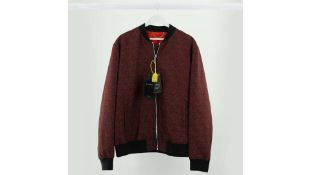 Billionaire Men's Bomber Jacket, Red, Size L