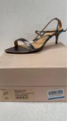 Alexandre Birman Sandalia Salto Baixo Heels, Silver, UK 7.5