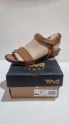 Teva Women's Mahonia Stitch Sandals, Brown, Size UK 8