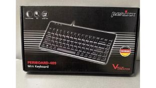 Three Perixx Periboard Compact Wired Mini Keyboards, Black