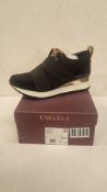Carvela Women's Suedette Court Trainers, Black, Size UK 5