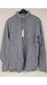 Hartford Alternative Classics Slim Fit 100% Cotton Shirt, Grey, Size M