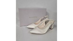 Rainbow Club Women's Bridal Shoes, Ivory Satin, Wide Fit, Size UK 6.5/EU 39.5