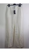 Bella Freud Cavalry Twill David Trouser, Ivory, Size 10 UK