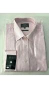 Two Woods of Shropshire Men's Shirts, Pink/White Stripe, Size 16