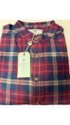 Lee Valley Men's Flannel Nightshirt, Maroon, Size XXL