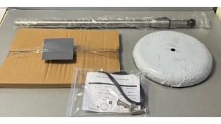 Two Unbranded A4 Corner Floor Standing Poster Holder, Water Base