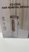 Ice Cool Hair Removal Device, White/Gold