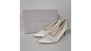 Rainbow Club Women's Bridal Shoes, Ivory Satin, Size UK 8/EU 41