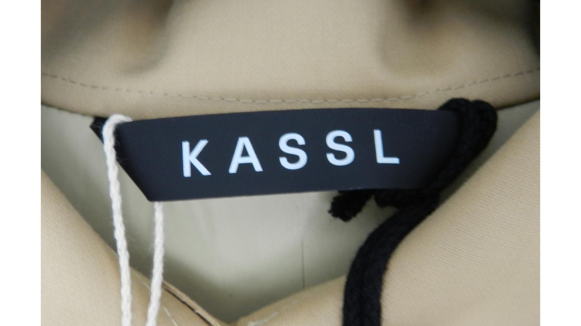 Kassel Editions Cape Drawstring Long Trench Coat, Beige/Sand, Size L - Image 4 of 4