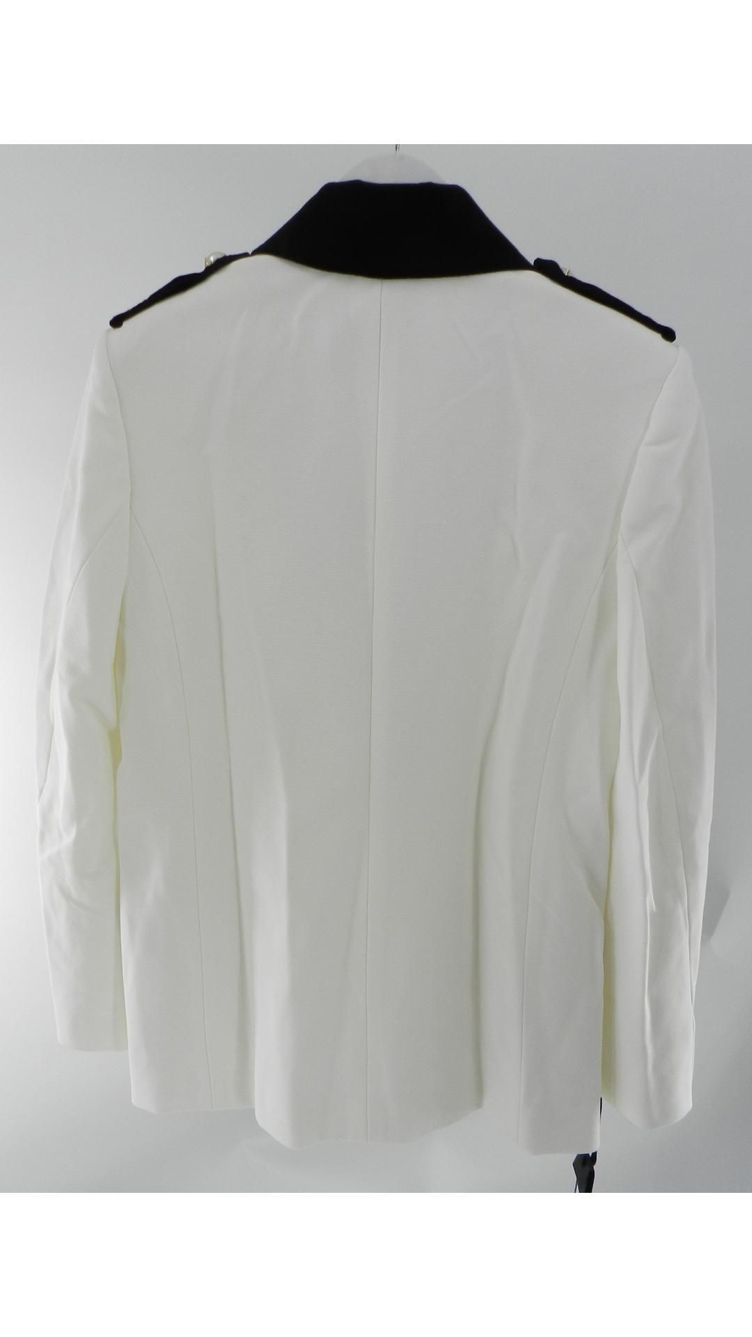 Pinko Women's Jacket, Double-Breasted Buttons Zip White, Size 42 - Image 2 of 6