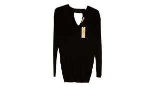 Calvin Klein Women's V-Neck Sweater, Black, Size XXL