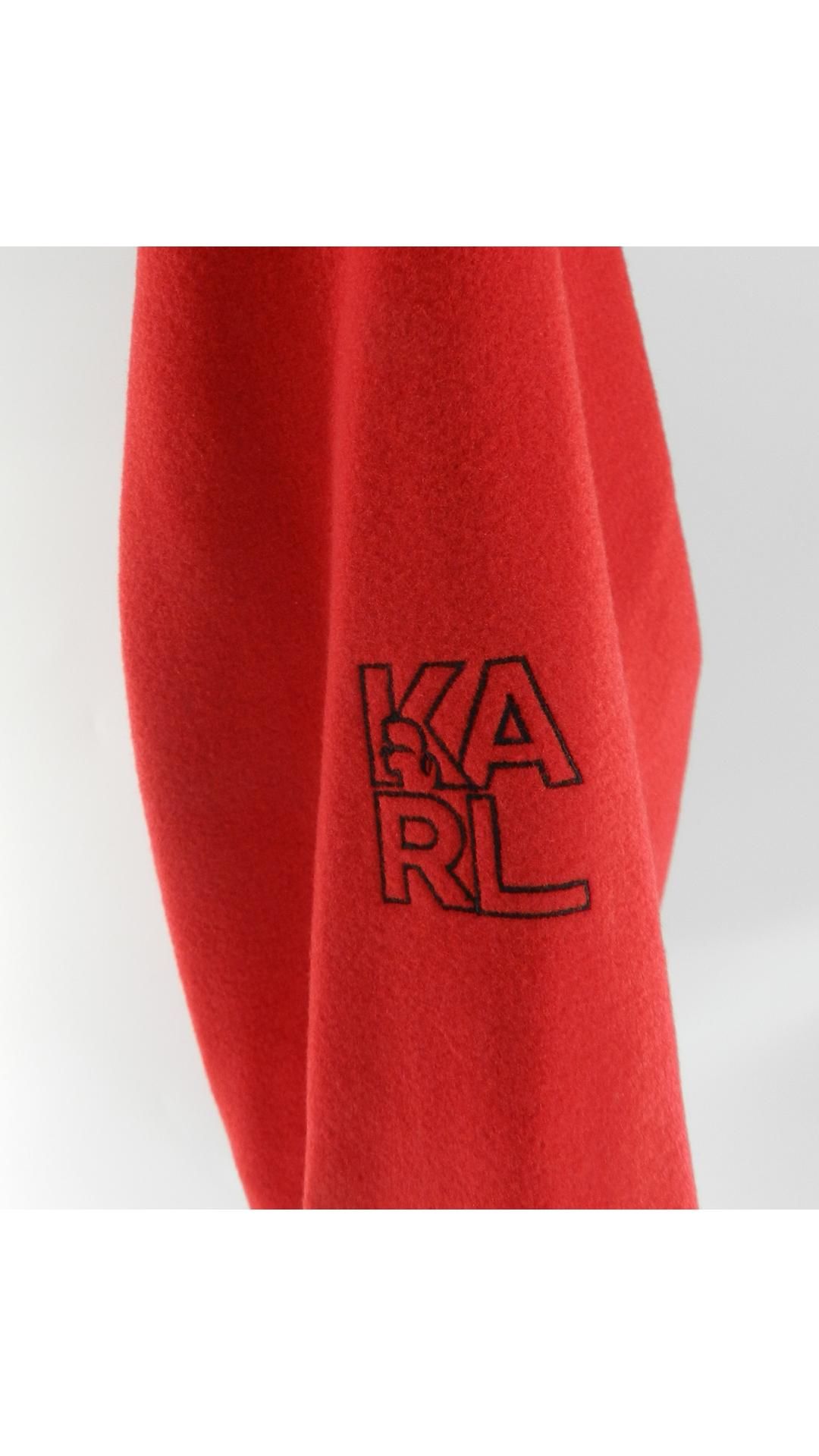 Karl Lagerfeld Paris Women's Athleisure Over Shirt Jacket, Red, Size L - Image 3 of 6
