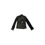 Pinko Women's Leather, Viscose Jacket, Black, Size IT 40, UK 8