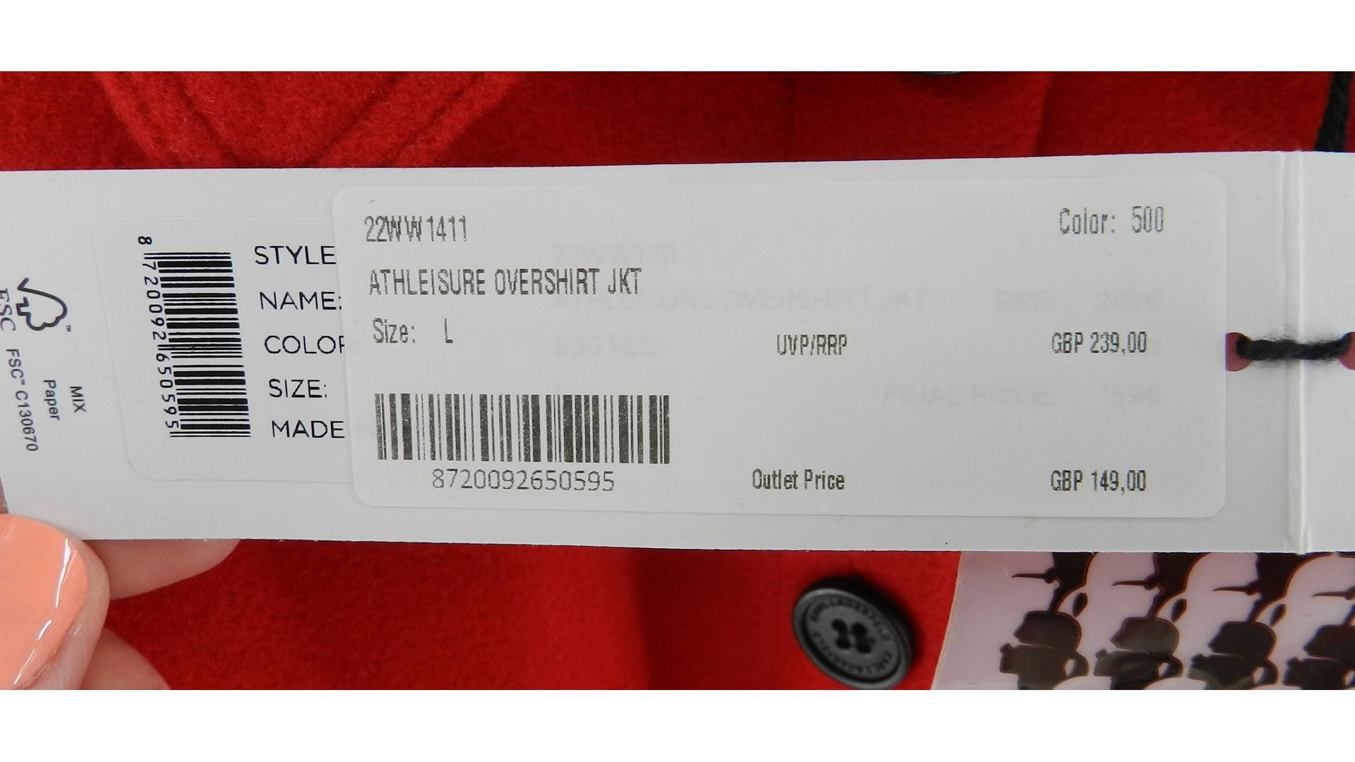 Karl Lagerfeld Paris Women's Athleisure Over Shirt Jacket, Red, Size L - Image 6 of 6