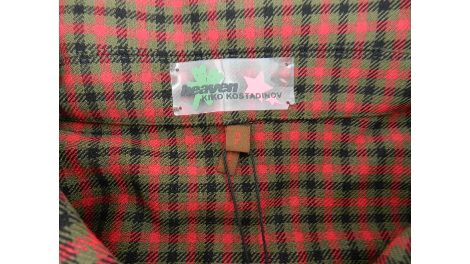 Marc Jacobs X Kiko Kostadinov Women's Heaven Star Button Up Check Jacket, Red/Brown, X-Large - Image 3 of 5