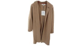 Diane Von Furstenberg Bernadette Milano Merino Long Cardigan, Camel, Medium