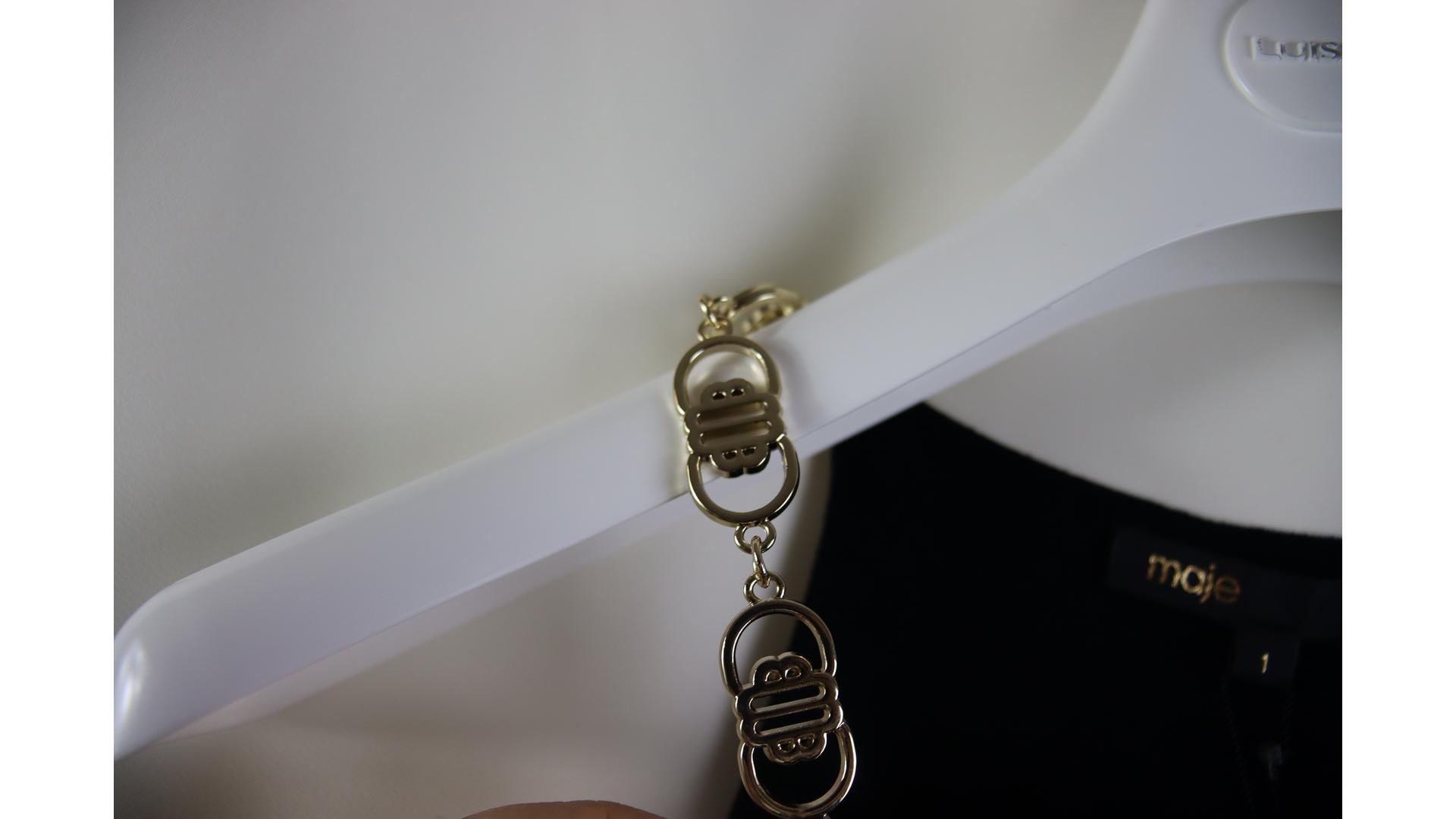 Maje Morrison Sleeveless Chain Strap Halter-Neck Stretch-Knit Top, Black, Size 1 - Image 4 of 5