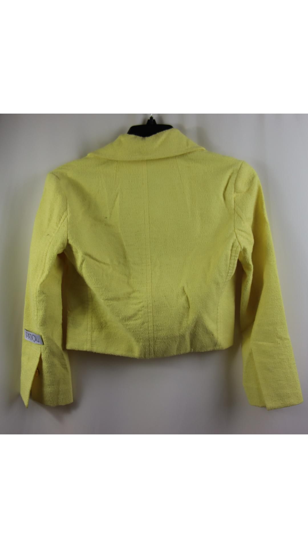 Patou Cropped Shirt Jacket, Yellow, Size 36 - Image 2 of 4