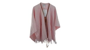 Sleeper Medusa Wool Poncho, Pink, Size S/M