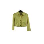 Patou Cropped Shirt Jacket, Yellow, Size 36
