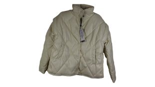 Apparis Women's Puffer Jacket, Ivory, Size S