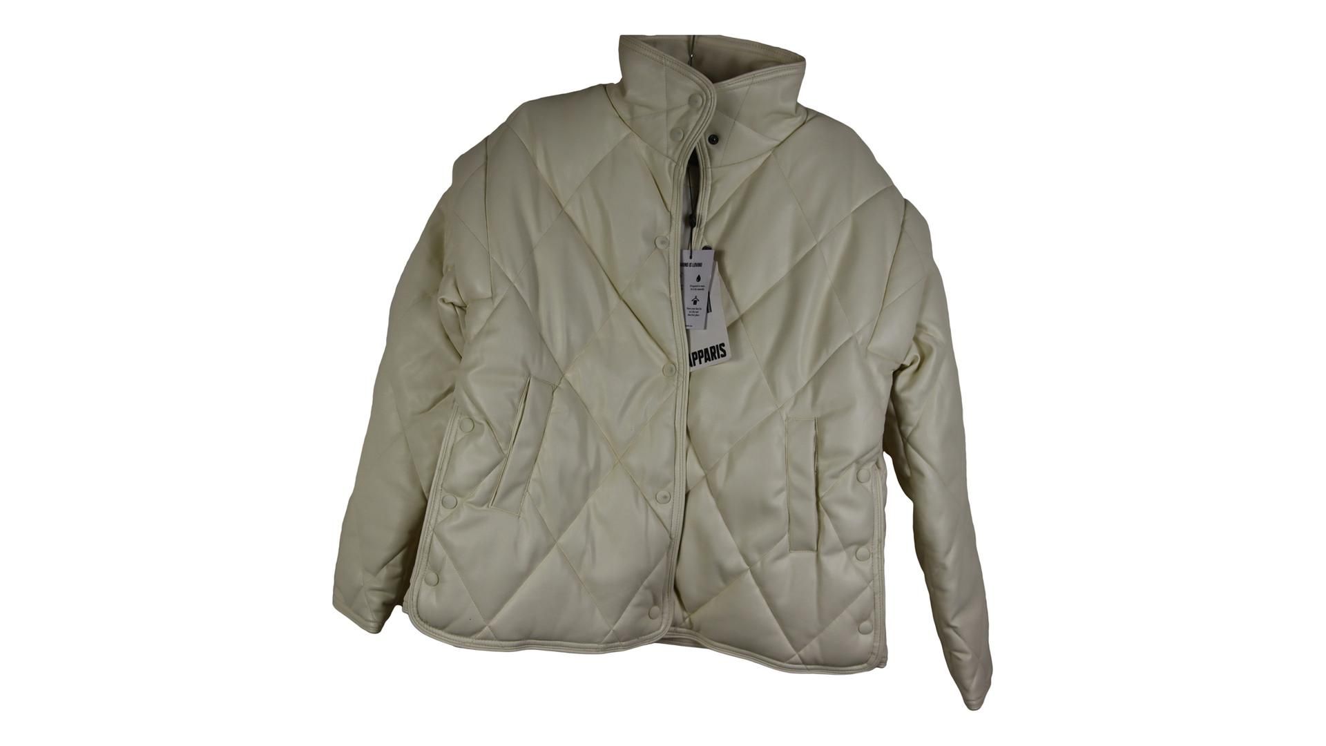 Apparis Women's Puffer Jacket, Ivory, Size S
