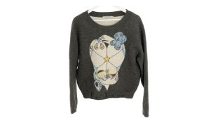 Dior Cashmere Jumper, Grey, UK 8. Used, Small Marks On Front