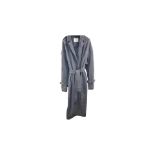 LaPointe Washed Denim Belted Long Trench Coat, Steel, Size Large. New, Without Tags